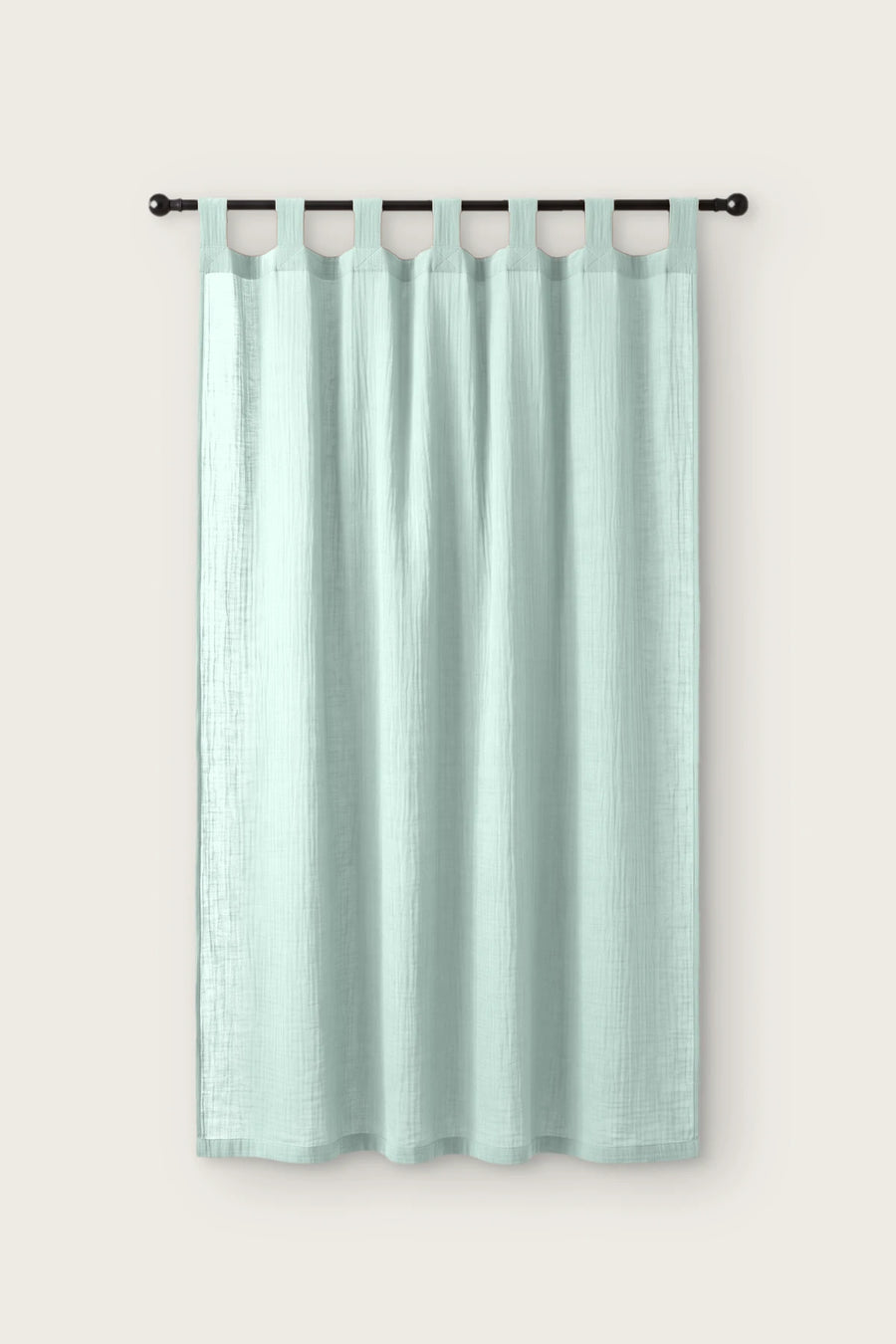 Handwoven 2-Layer Muslin Cotton Curtain Panel - OEKO-TEX - Mint