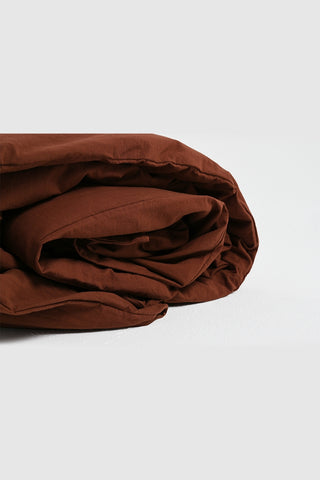 Handwoven stonewashed cotton linen duvet cover in Natural - Vivamaison Denizli OEKO-TEX certified