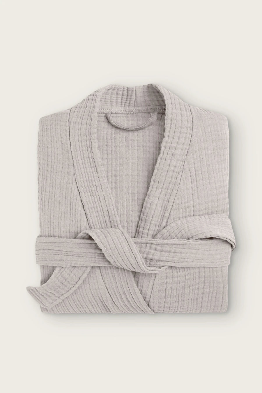 4-lagiger Musselin Natur-Baumwolle Weicher Bademantel Kimono