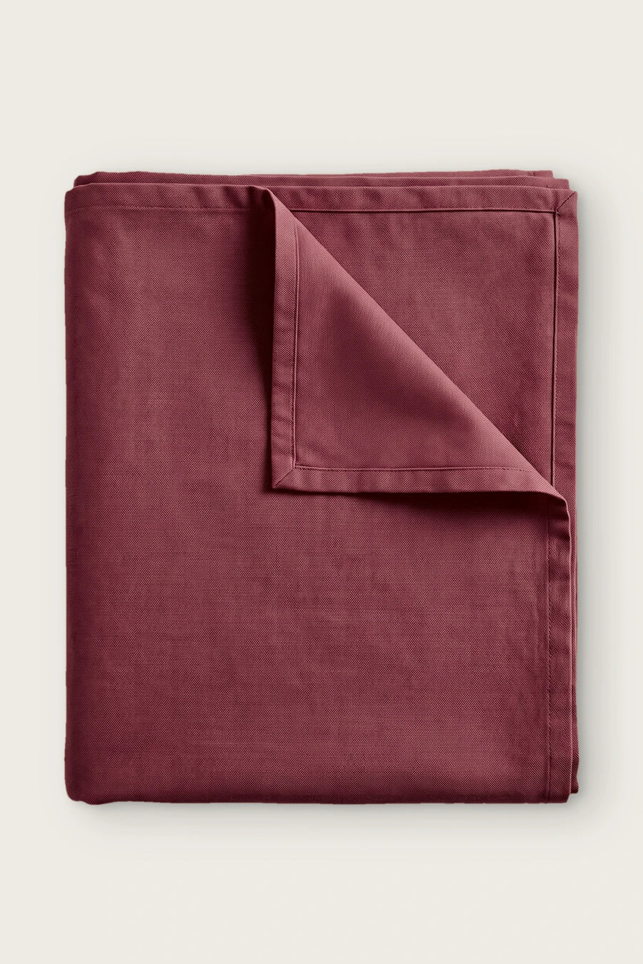 Linen Cotton Blend Tablecloth - Plain or Ruffled - OEKO-TEX - Burgundy