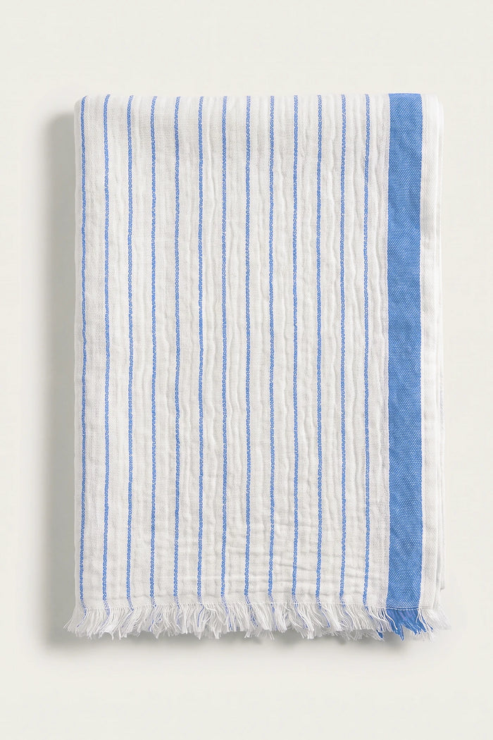 Muslin Striped Turkish Beach Towel Peshtemal - OEKO-TEX