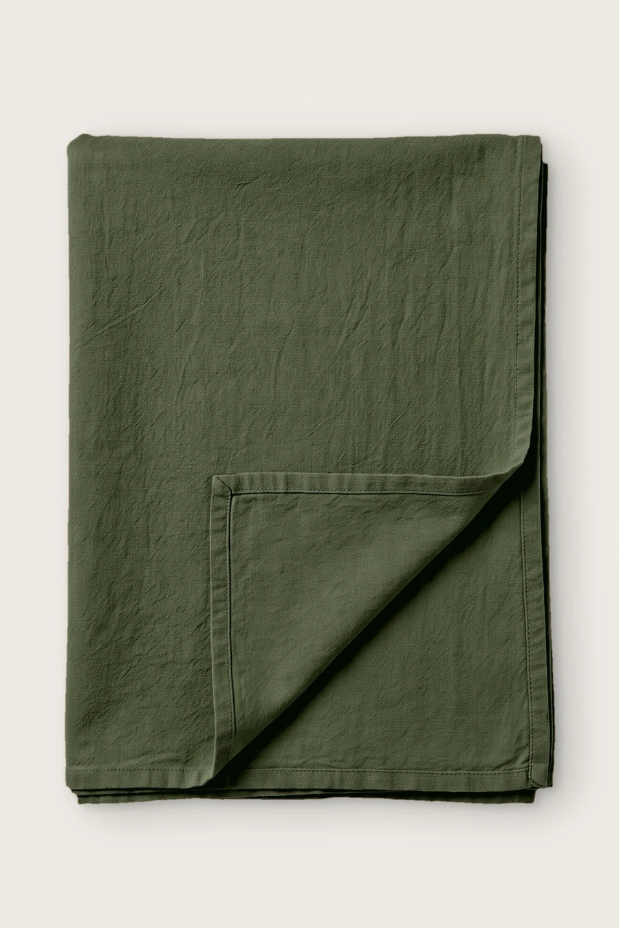 Handwoven Stonewashed Turkish Cotton Tablecloth - OEKO-TEX - Green