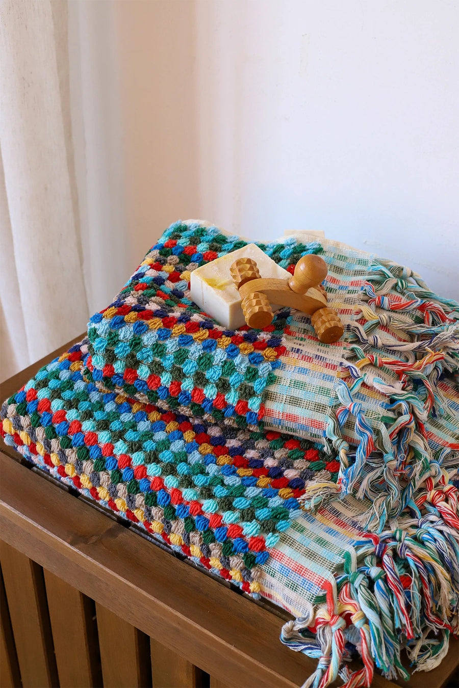 Mosaik-Handtuch aus türkischer Baumwolle – Bade- & Handtuch-Set | OEKO-TEX