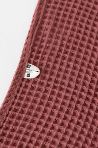 Handwoven Turkish cotton waffle weave towel set in Dark - Vivamaison Denizli OEKO-TEX certified